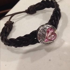 Brown leather bracelet